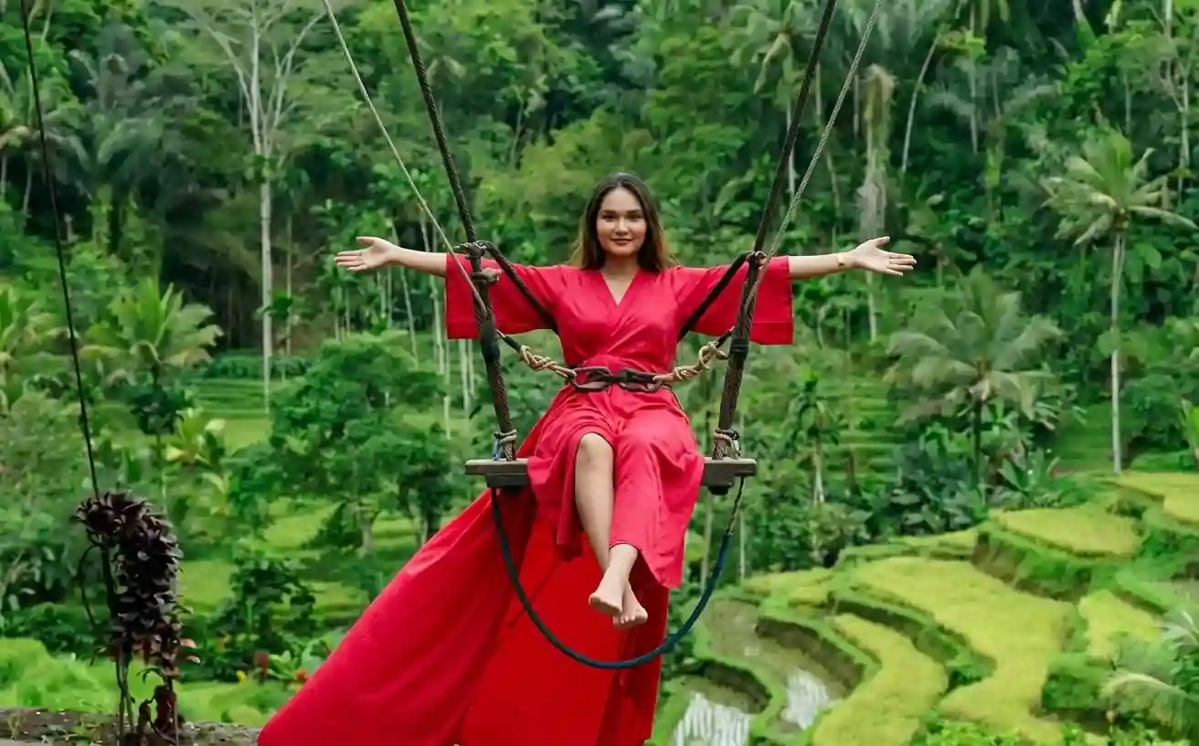 Private Ubud tour Bali with English-speaking driver visiting Tegallalang Rice Terrace